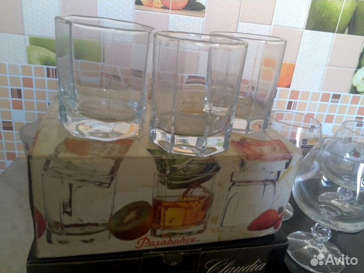 Фужеры хрусталь, новые, Чехословакия