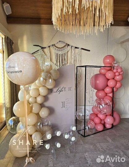 Фотозоны с воздушными шарами