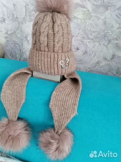 Шапочка на девочку. Зима