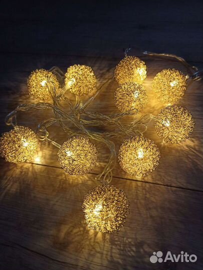 Гирлянда светодиодная в ассортименте, новогодняя