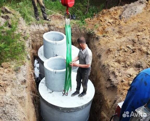 Канализация под ключ-Монтаж септика, выгребной ямы
