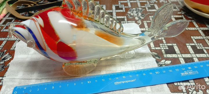 Рыба из гутого стекла СССР