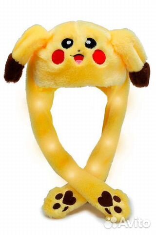 Шапка с поднимающимися ушами свет. заяц/киси миси