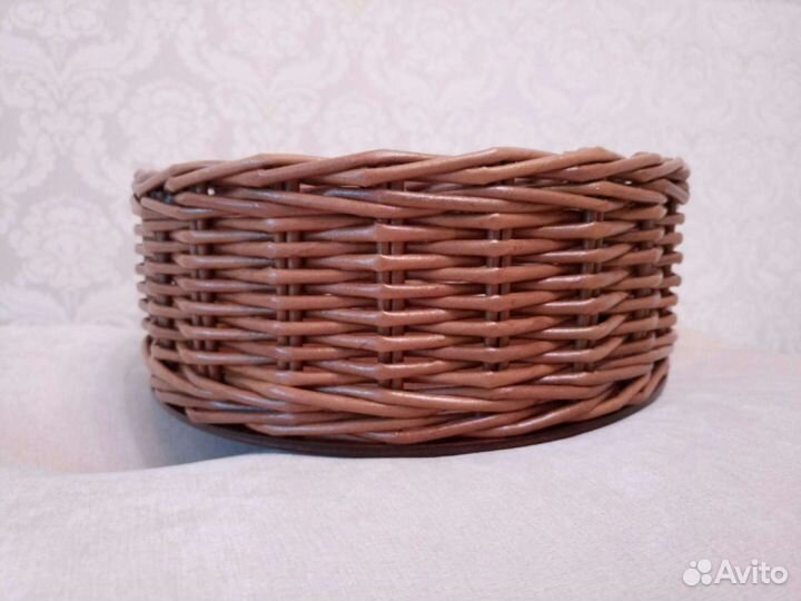 Корзина плетёная круглая новая