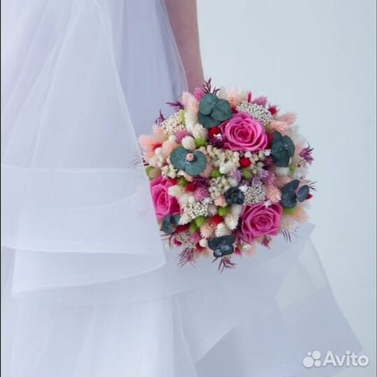 Букет невесты и композиции из сухоцветов