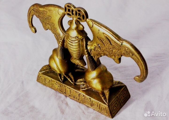 Летучая мышь Китайская статуэтка из Бронзы RU*192