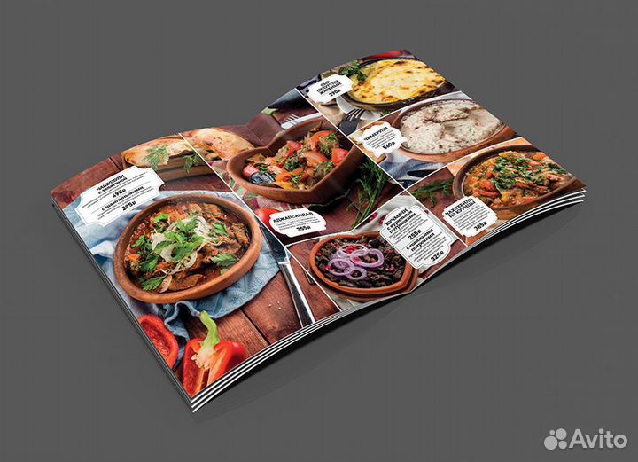 Меню - изготовление, дизайн макет. Ресторан. Кафе