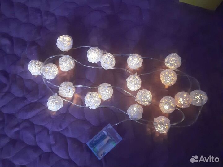 Безопасная гирлянда на батарейках