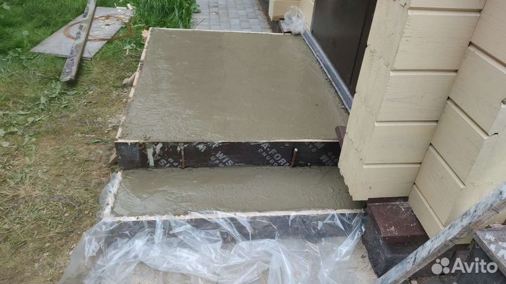 Бетонные работы укладка брусчатки