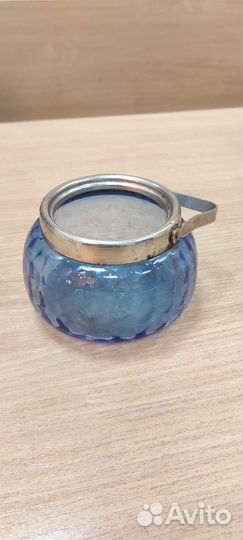 Сахарница цветное стекло СССР