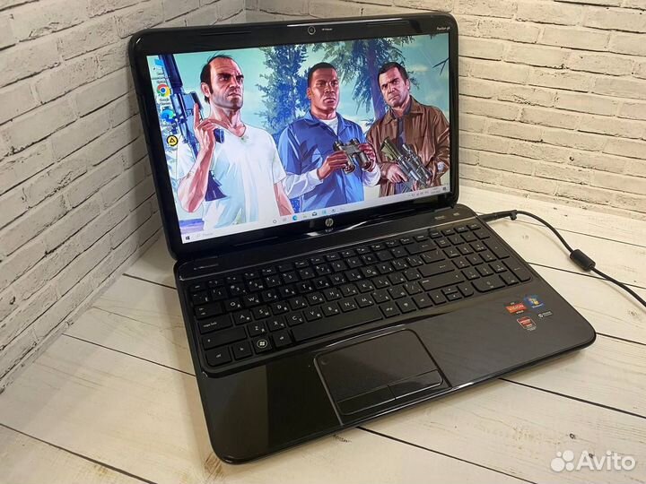 Игровой ноутбук Hp 6Gb / 2видеокарты / SSD / 4ядра