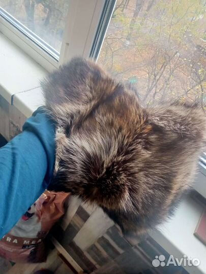 Шапка натуральный мех очень теплая