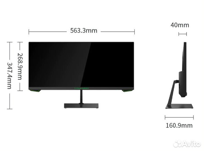 Новый игровой 2К монитор Titan Army 24'' 200 Гц