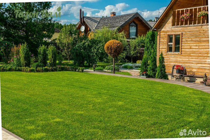 Укладка рулонного газона