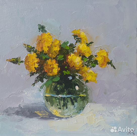 Картина маслом цветы