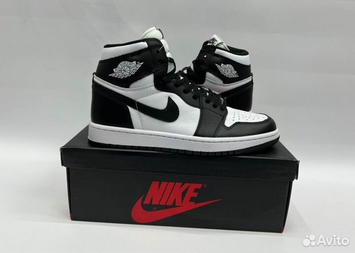 Кроссовки Nike Air Jordan 1 Black & White Люкс