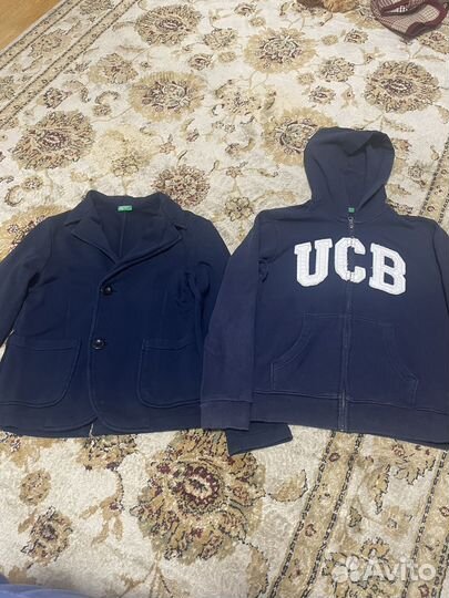 Benetton пиджак и толстовка 140