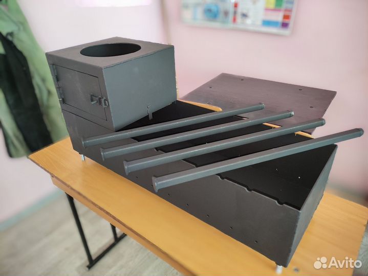Мангал с печью под казан разборный