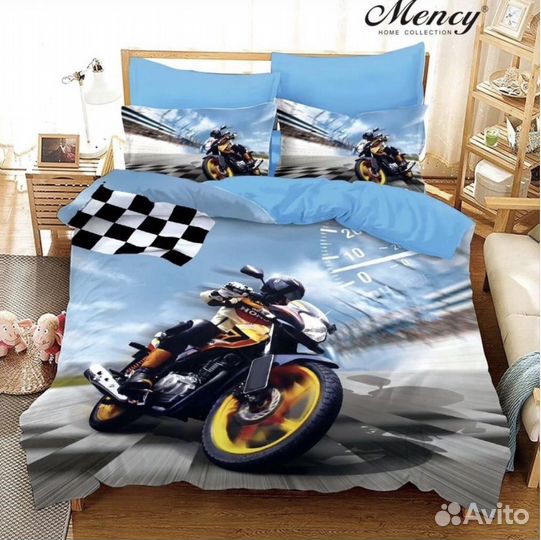 Белье постельное Детское mency 1,5 разные принты