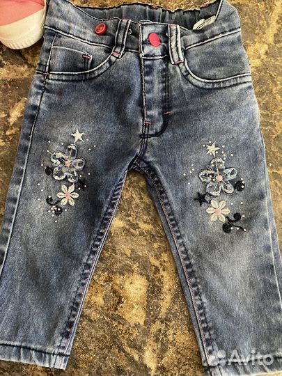 Джинсы на девочку 1 год