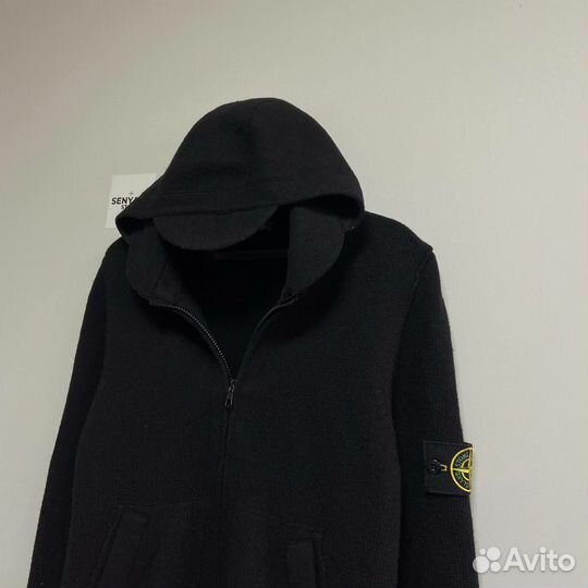 Зип худи stone island wool ZIP hoodie