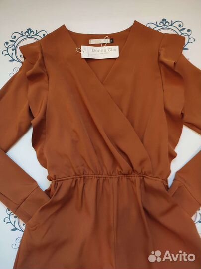 Роскошный Комбинезон длинный рукав с воланами 48