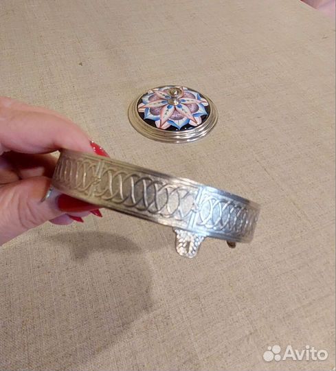 Шкатулка металл Ленэмальер СССР, 1950ег, подлинник