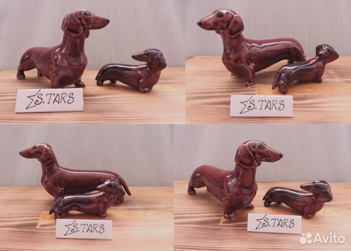 Таксы Фарфоровые статуэтки собаки Новые