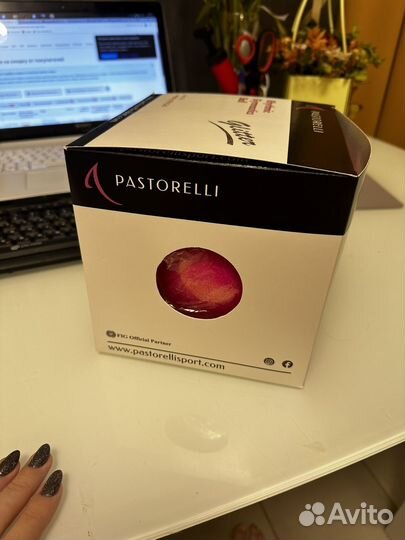 Мяч pastorelli 16 глиттер розовый флуо