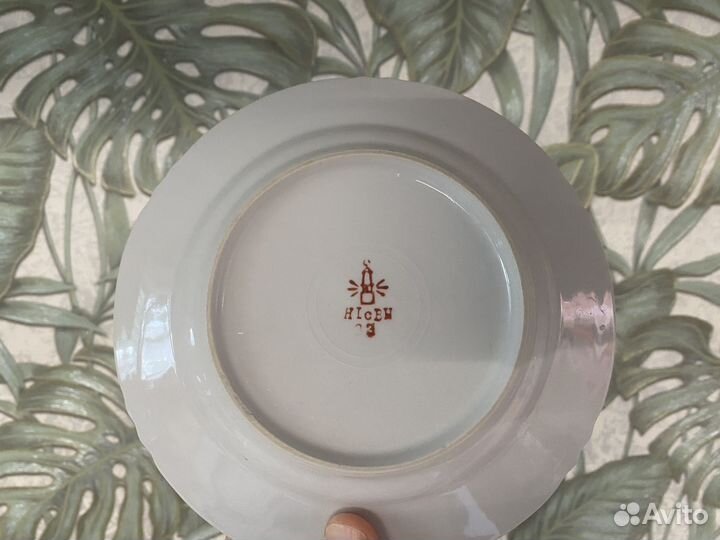 Тарелки Розовый нарцисс СССР Дружковка дфз