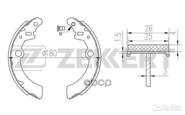 Колодки торм. бараб. задн. Suzuki Alto (FF) 04