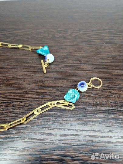 Цепь на шею с камнями mango