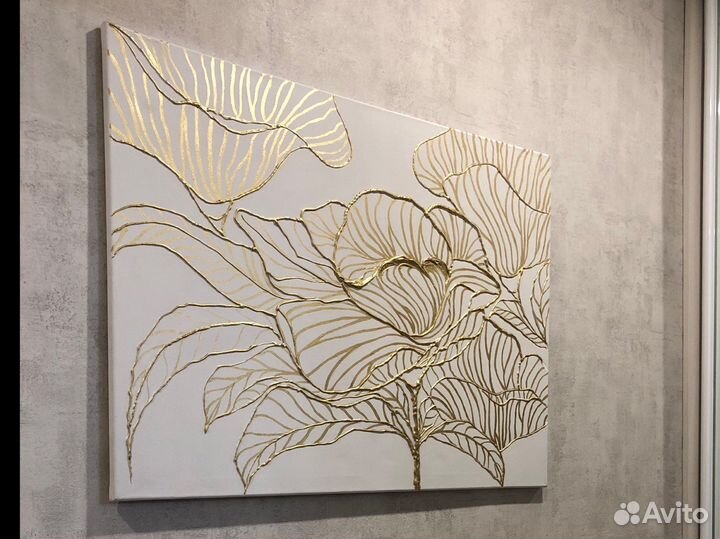 Картина 80*60 объемная поталь