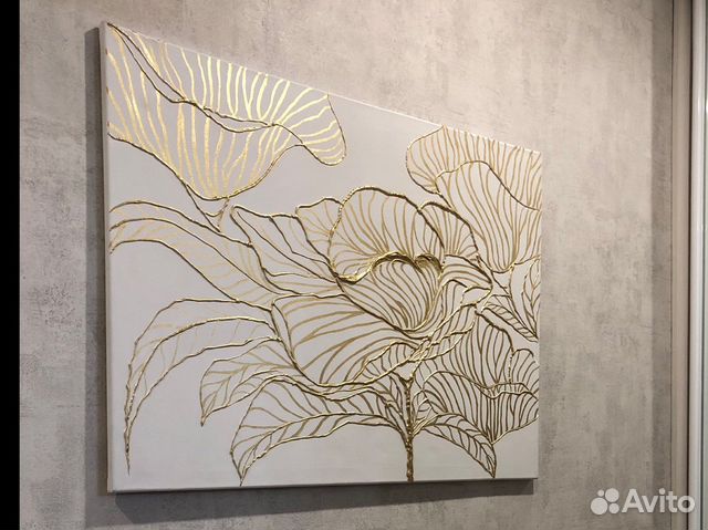 Картина 80*60 объемная поталь