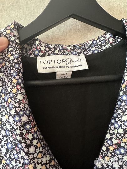 Платье с отложным воротником toptop l