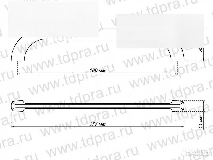 Ручка-скоба 160 мм сатин никель,мод.185 RZE185Z.16