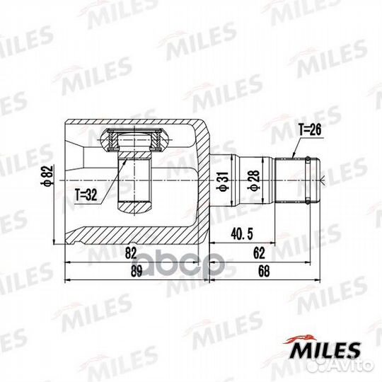 Шрус audi A3 II/skoda/VW golf V-VI/passat VI 1