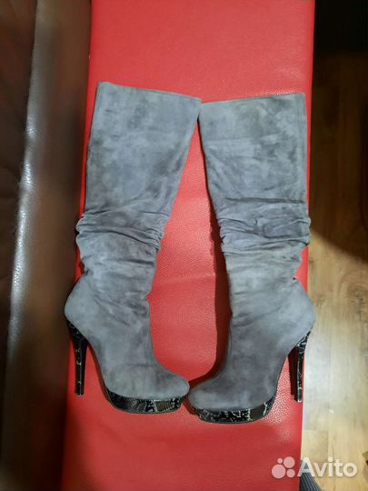 Сапожки из натуральной замши