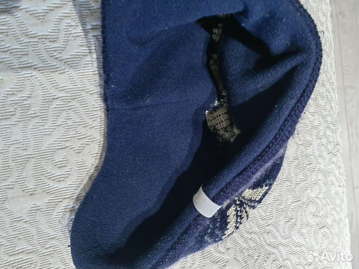 Шапка шлем 48-50, шапка на флисе, варежки 2 пары