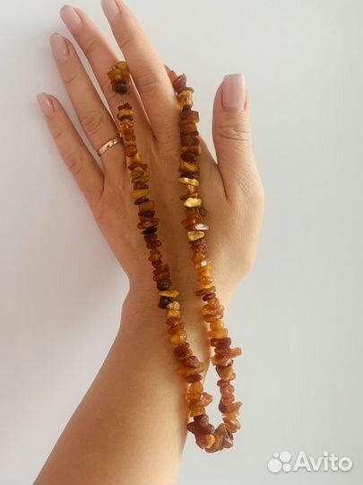 Янтарные бусы СССР колье браслет