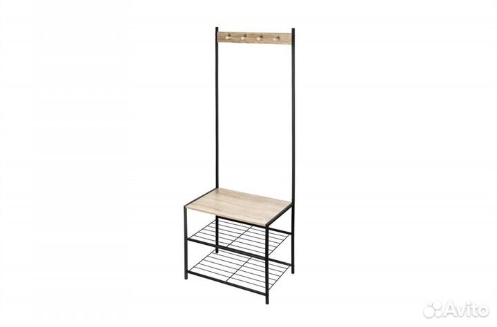 Вешалка напольная с полками для обуви