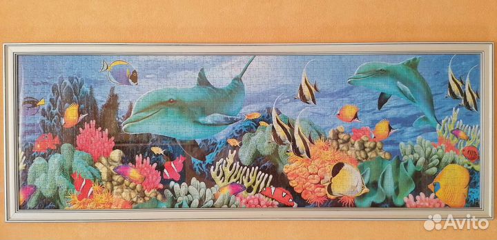 Картина из паззлов в раме под стеклом