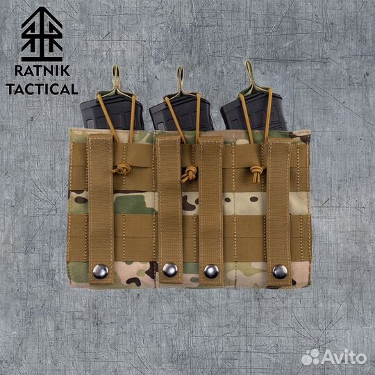 Тройной штурмовой подсумок М4\ак от ratnik tactica