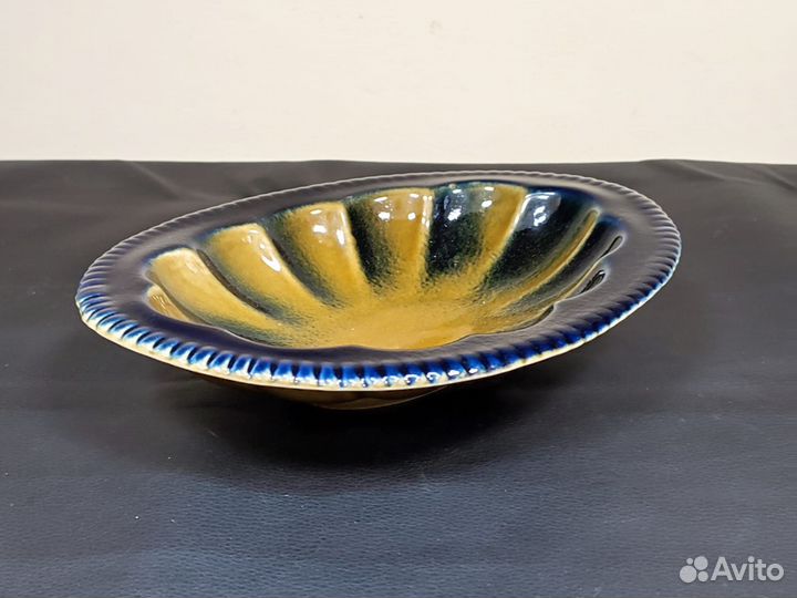 Салатник керамический кобальт фисташковый