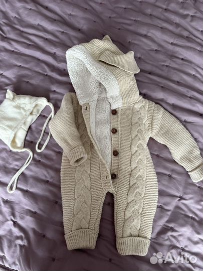 Теплый комбинезон на малыша с рождения