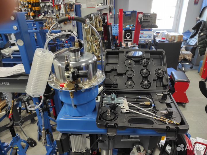 Пневматическая установка для замены тормозн. жидк