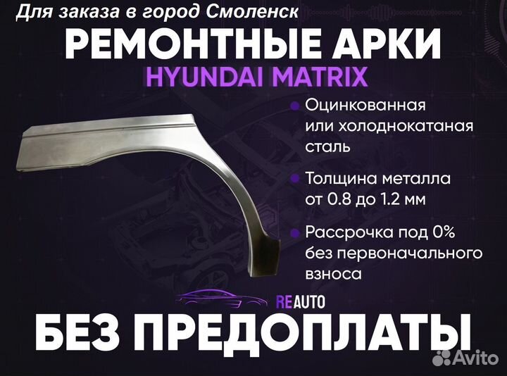 Ремонтные арки на Hyundai Matrix