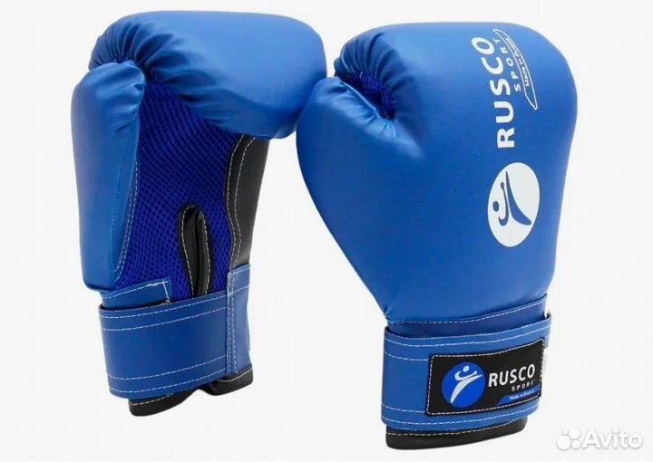 Перчатки боксерские rusco sport синие (8)