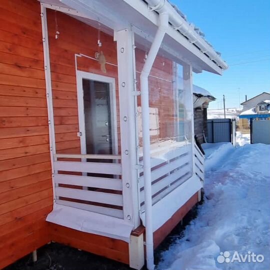 Прозрачные шторы из пленки пвх