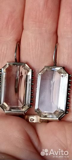 Серьги, комплекты серебро СССР